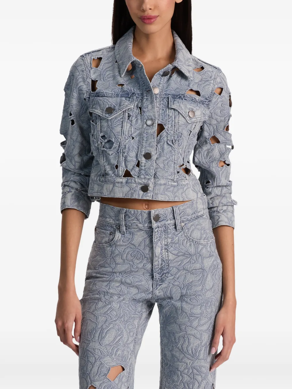 alice + olivia Jack met geborduurde ringlets Blauw