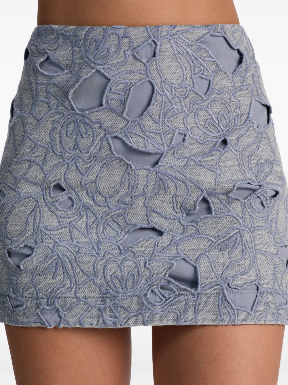 alice + olivia Mini-rok met geborduurd ringlets Blauw