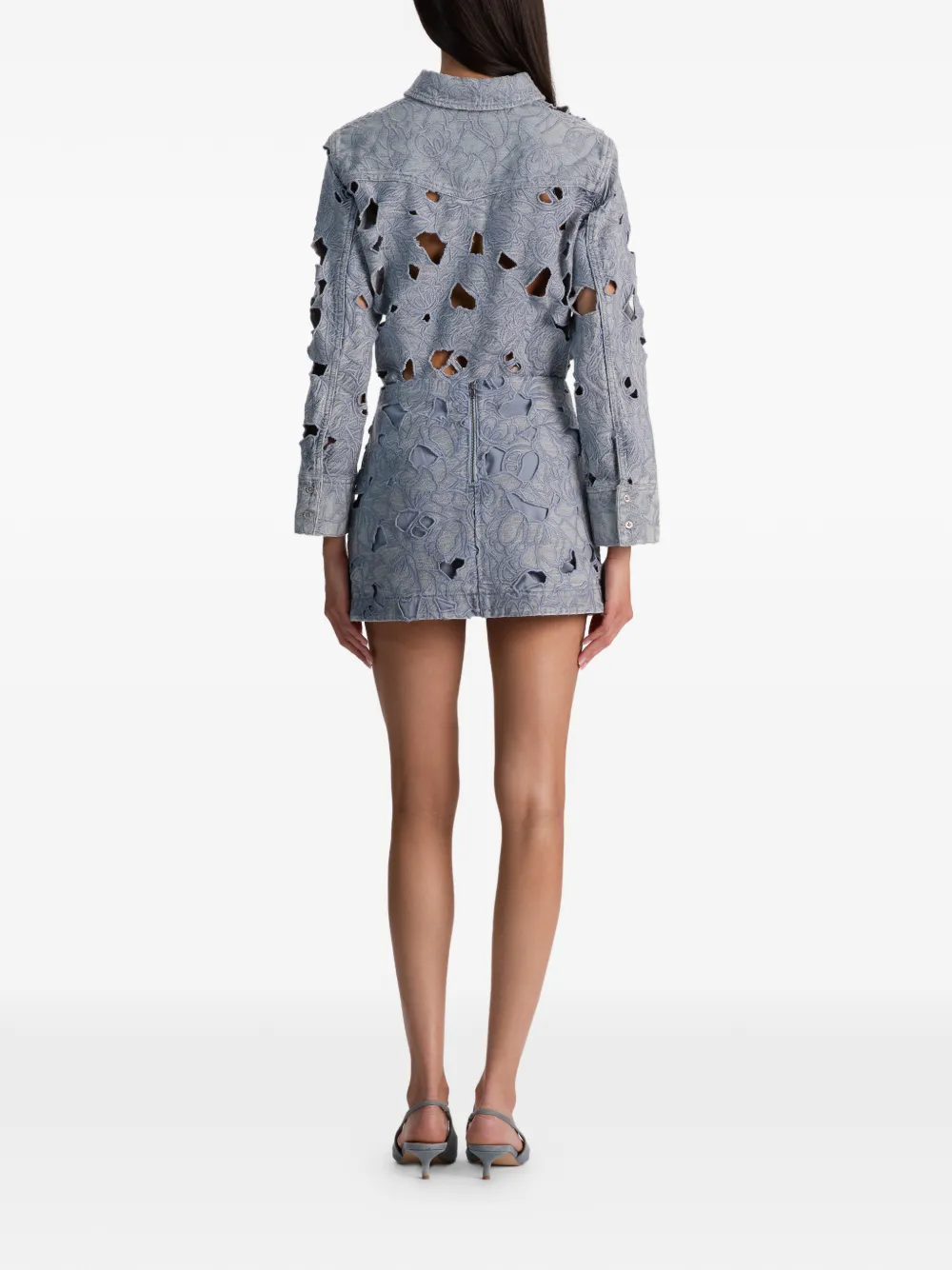 alice + olivia Mini-rok met geborduurd ringlets Blauw