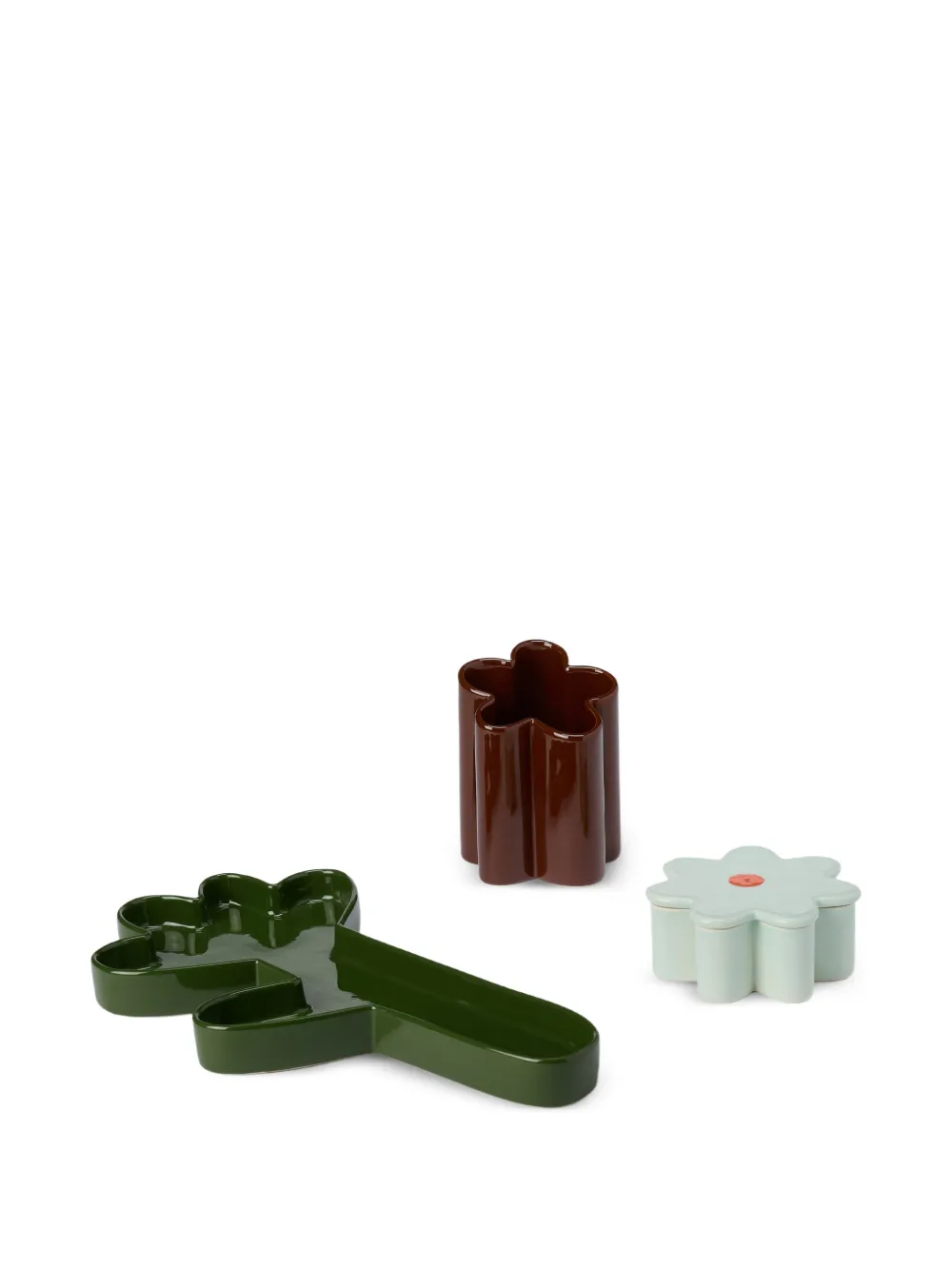 The Conran Shop Oddments Schreibtischzubehör (3er-Set) - Grün