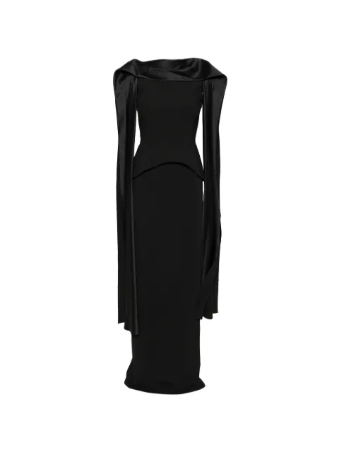 Solace London Annie Maxikleid in Schwarz