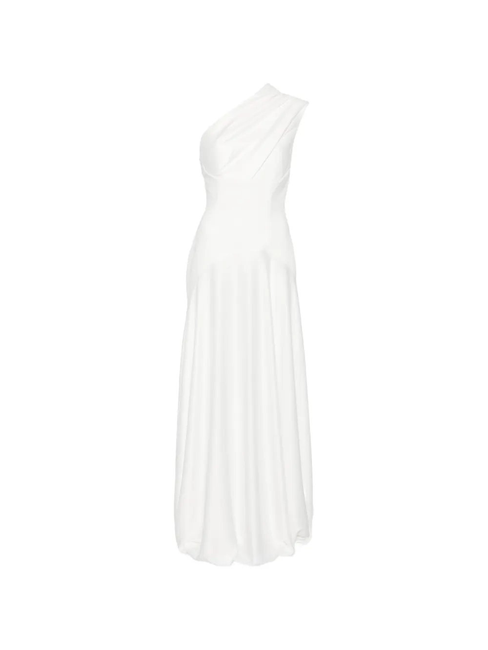 Solace London Drapierte One-Shoulder-Abendkleid - Weiß