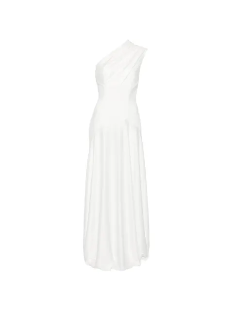 Solace London one-shoulder draped maxi dress