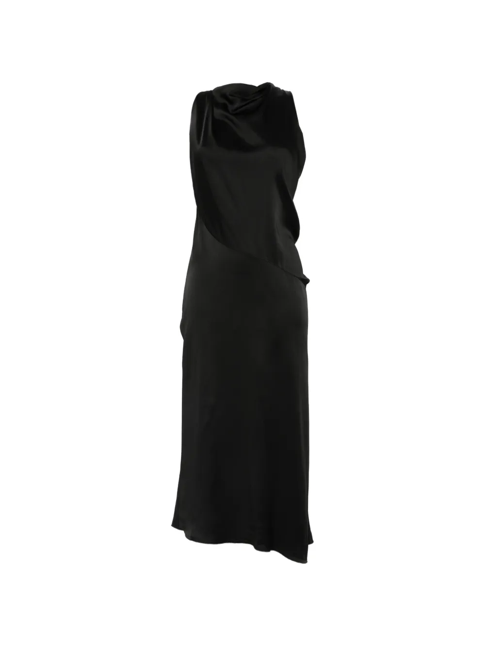 Victoria Beckham twist-detail sleeveless midi dress - Nero