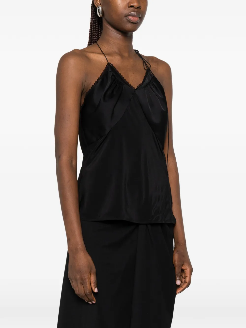 Victoria Beckham Gesmockt hemd Zwart