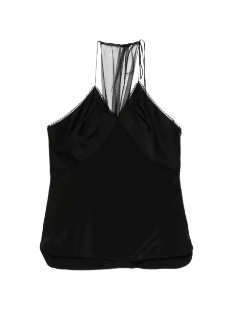 Victoria Beckham top fruncido con cuello halter