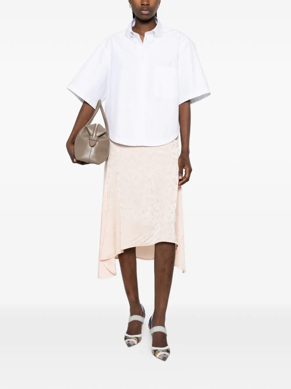Victoria Beckham Midi-rok met bloemenprint Roze