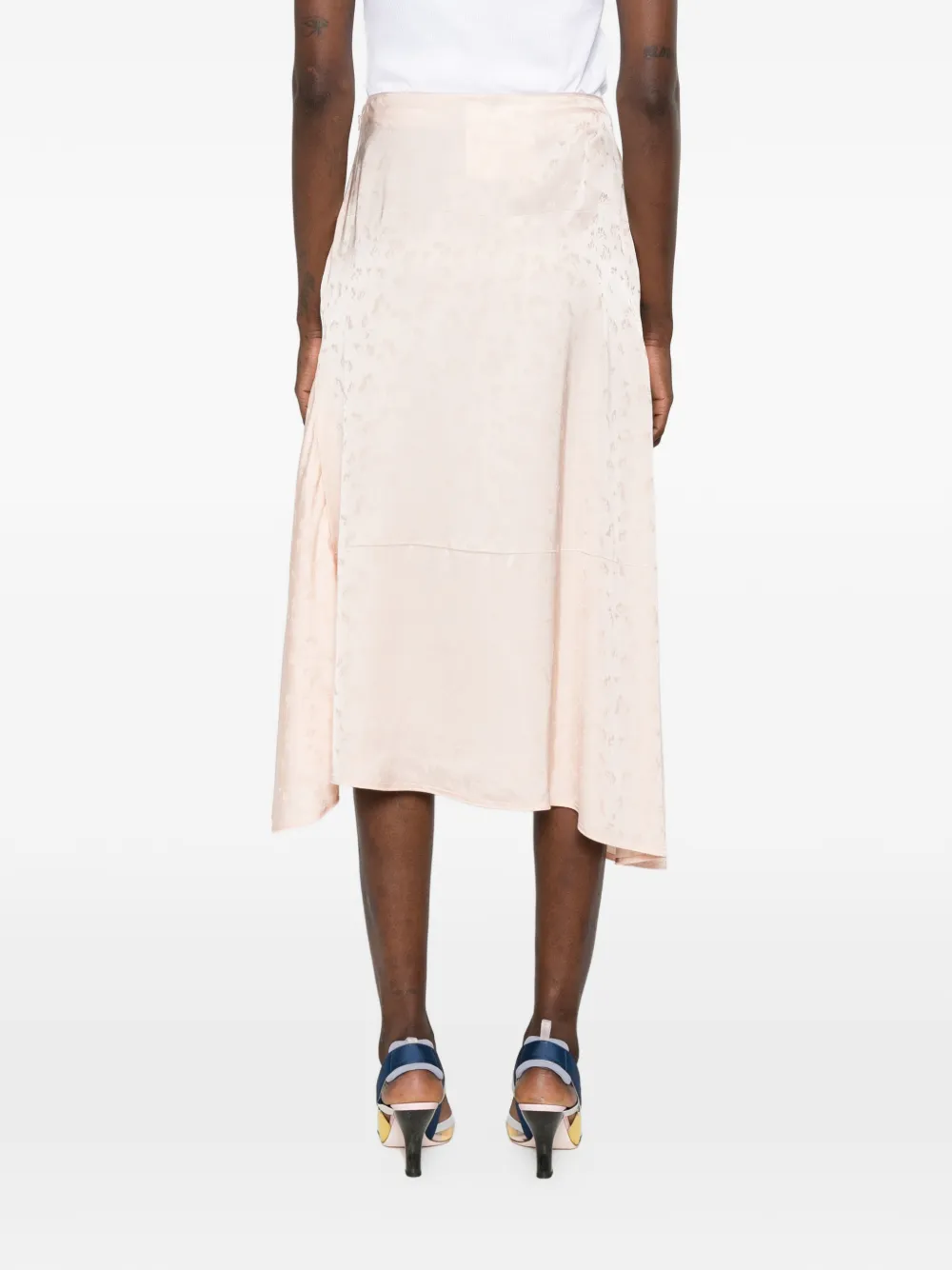 Victoria Beckham Midi-rok met bloemenprint Roze