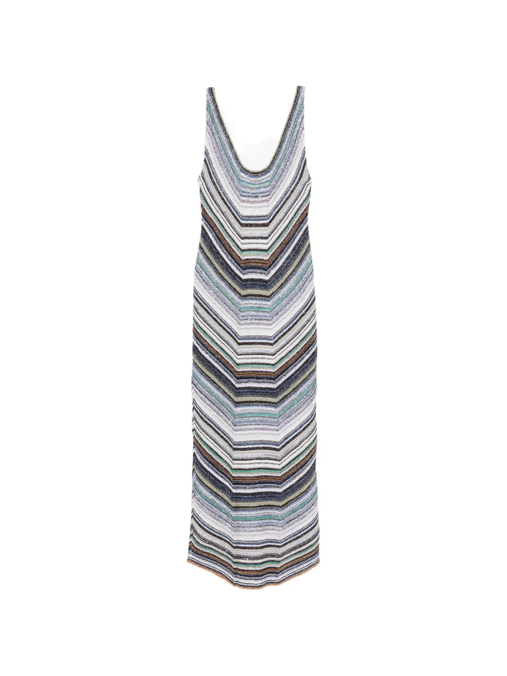 Missoni chevron sleeveless maxi dress - Bianco