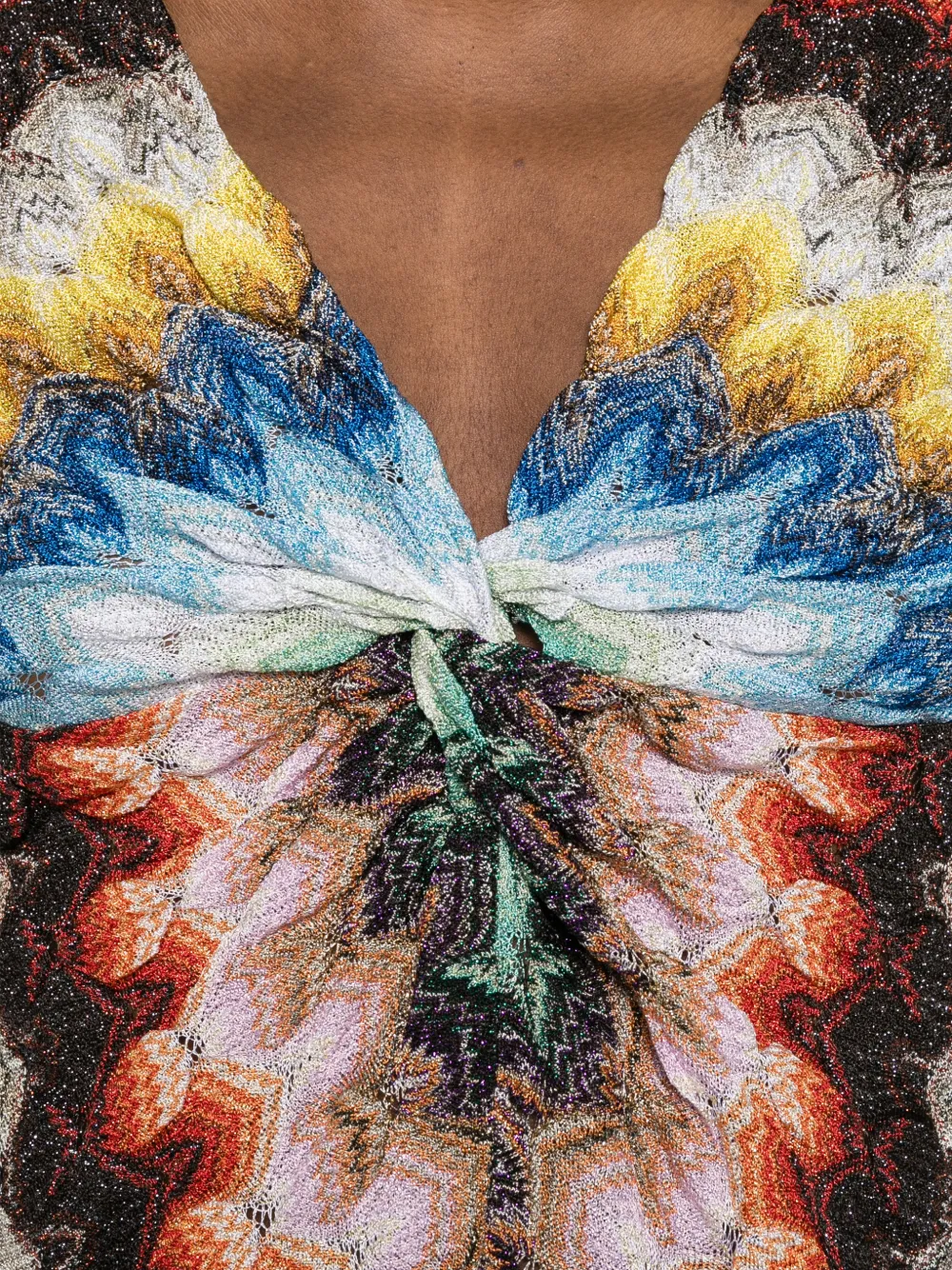 Missoni Top met patroon en gedraaid detail Rood