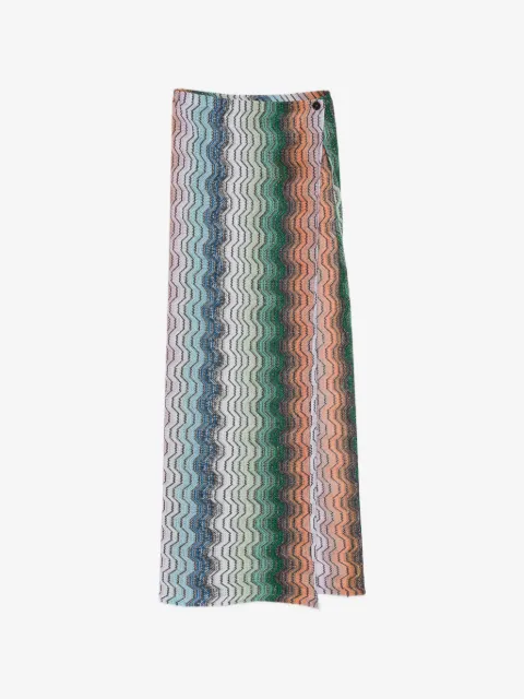 Missoni falda larga de playa con motivo chevron