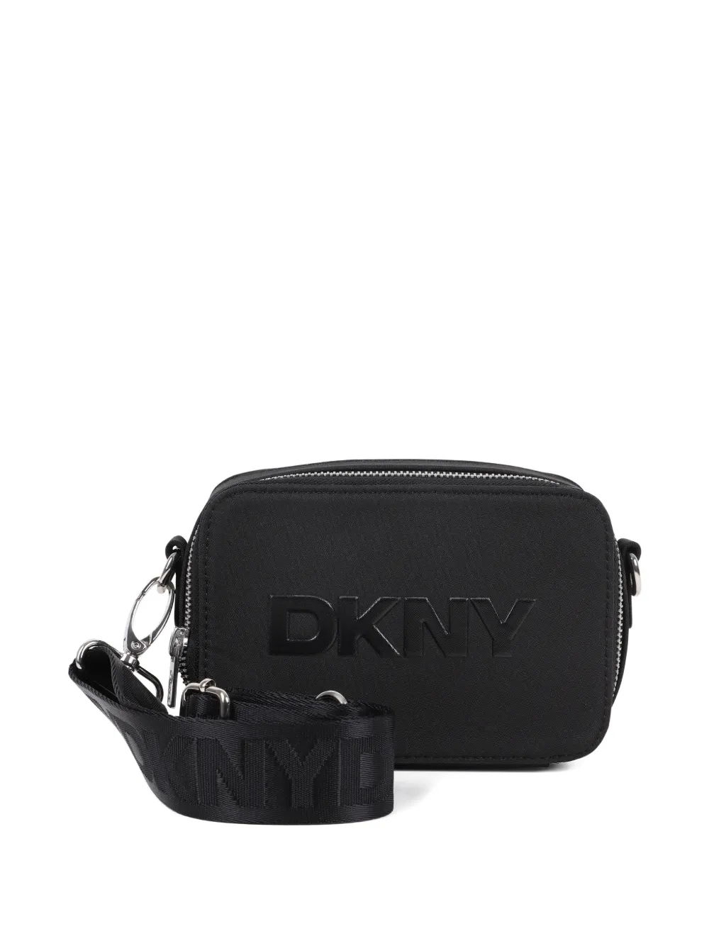 Dkny Kids Borsa a spalla con logo goffrato - Nero