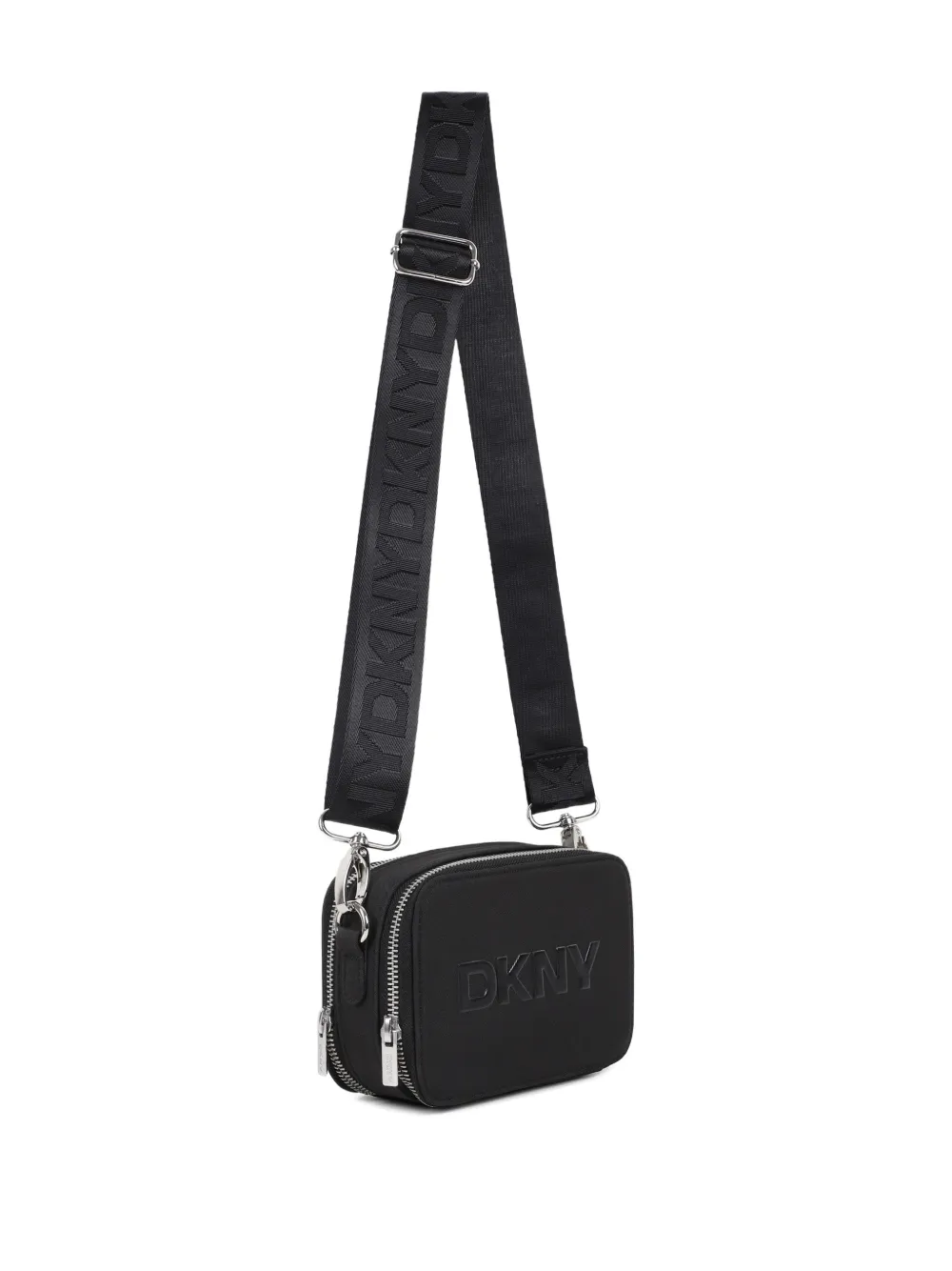 Dkny Kids Schoudertas met logo-reli&euml;f - Zwart