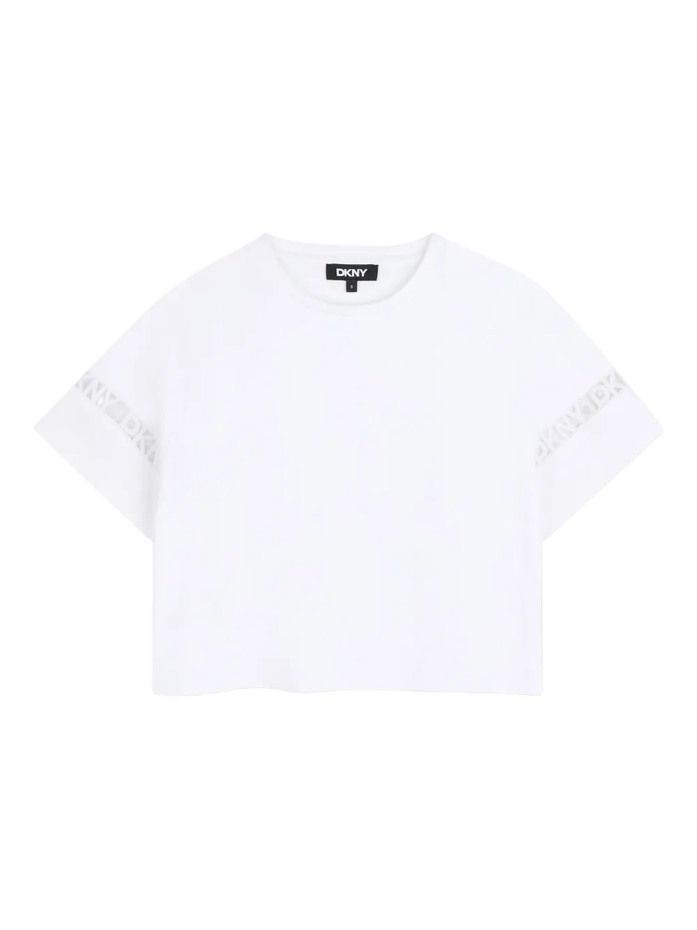 Dkny Kids T-shirt con banda logo - Bianco