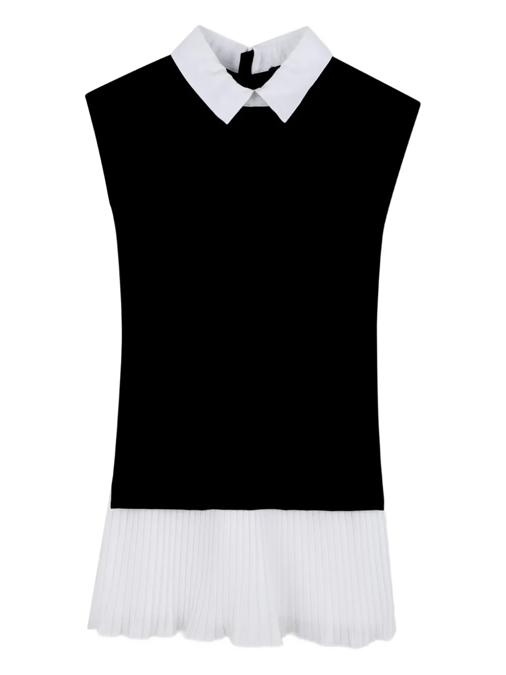 Karl Lagerfeld Kids collared pleated dress - Nero