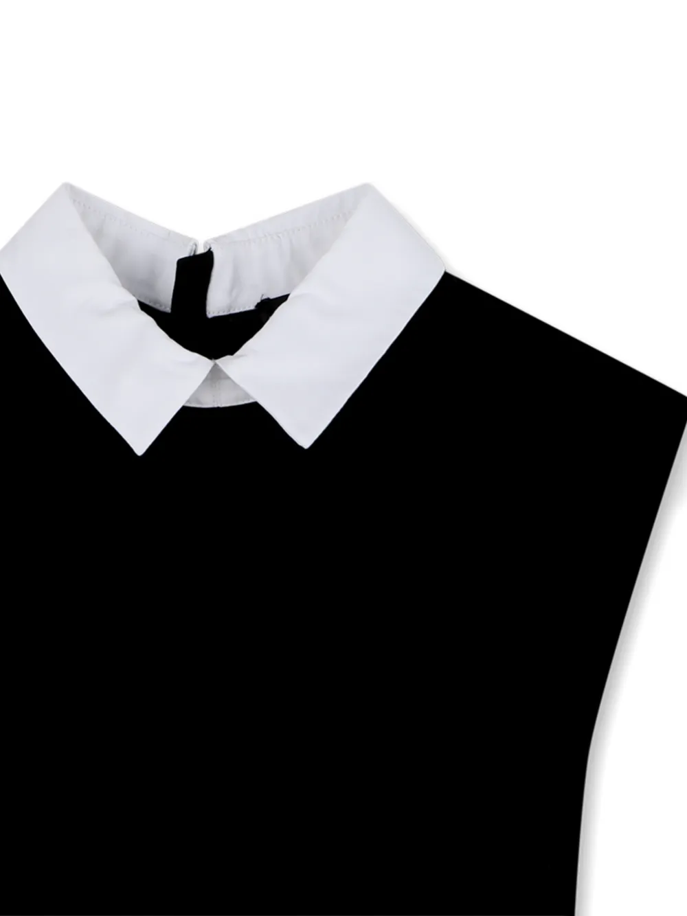 Karl Lagerfeld Kids Geplooide jurk met kraag Zwart