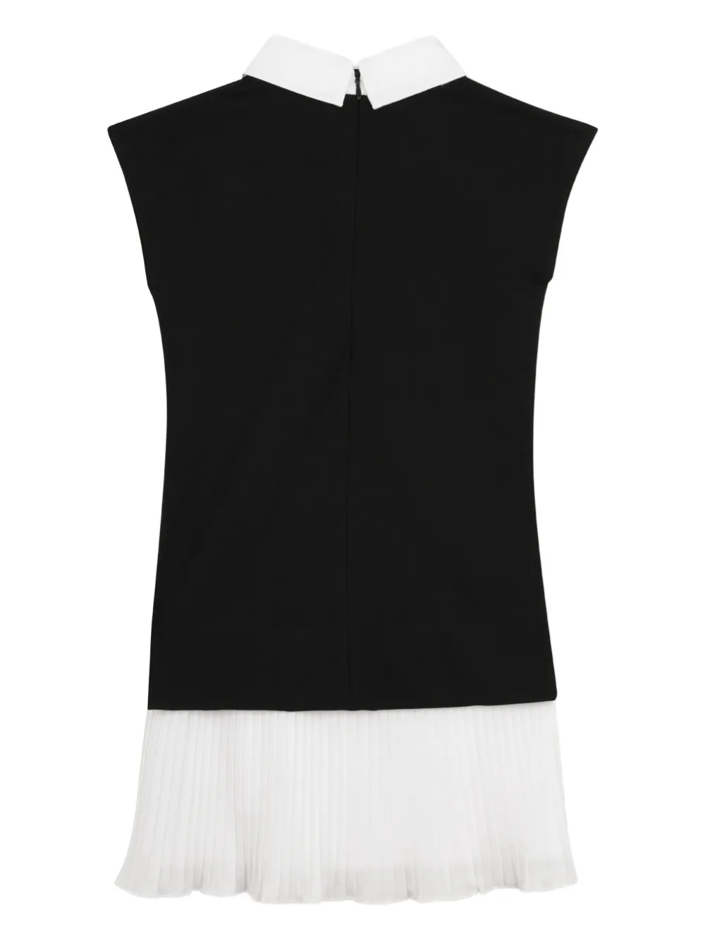 Karl Lagerfeld Kids Geplooide jurk met kraag Zwart