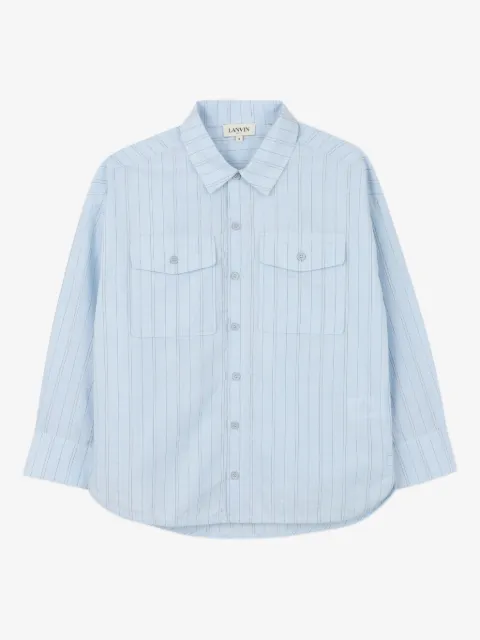 Lanvin Enfant pinstriped pocket shirt