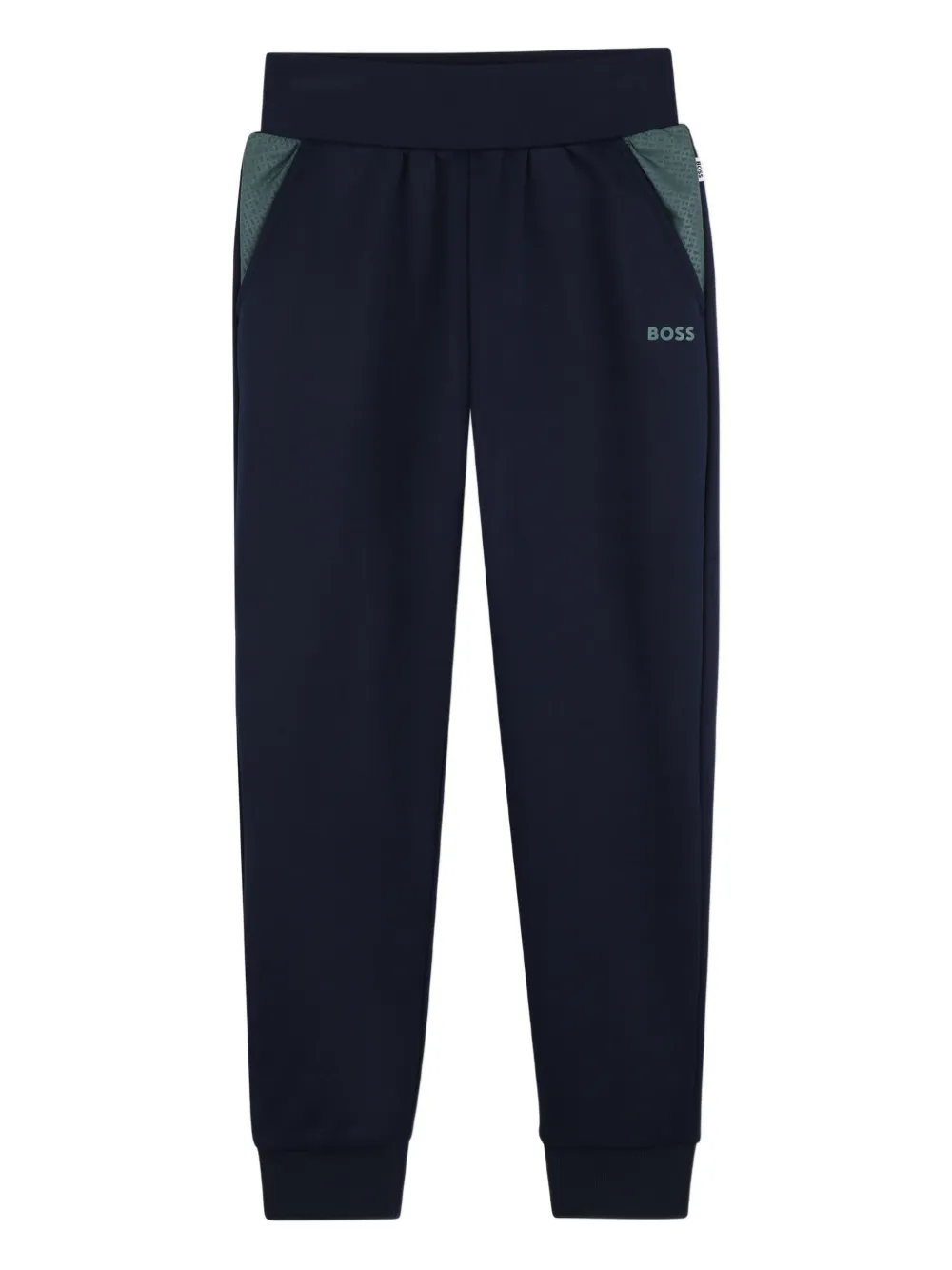 BOSS Kidswear Pantaloni sportivi con inserti - Blu