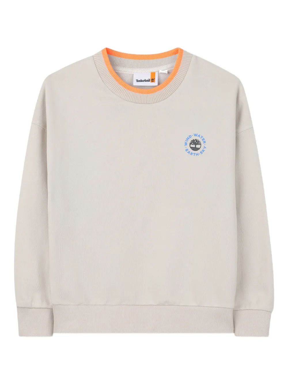 Timberland Kids crew-neck graphic sweatshirt - Toni neutri