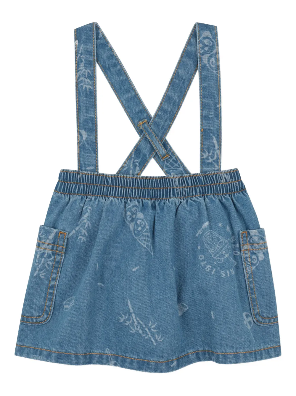 Kenzo Kids Tuinbroek met print Blauw