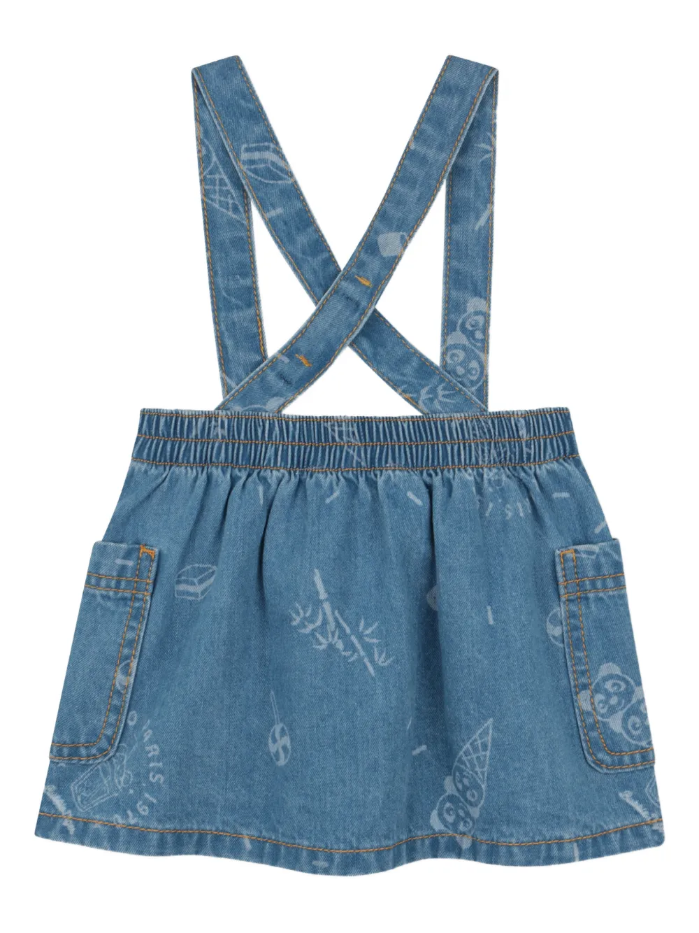 Kenzo Kids Salopette con stampa grafica - Blu