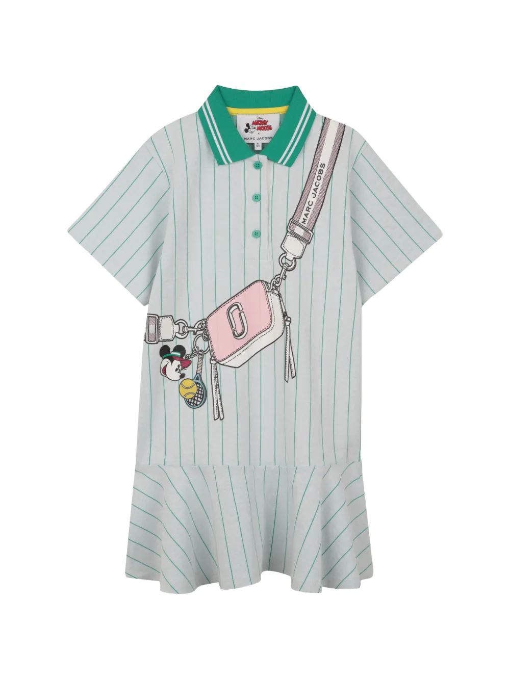 Marc Jacobs Kids x Disney Abito a righe con ruches - Grigio