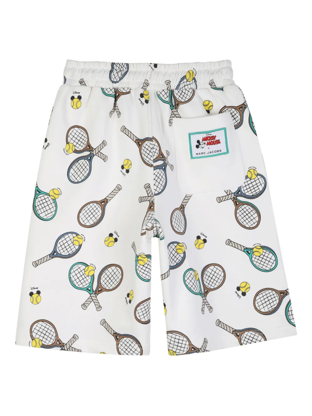  Marc Jacobs Kids X Mickey Mouse Tennis-print Drawstring Shorts - White 