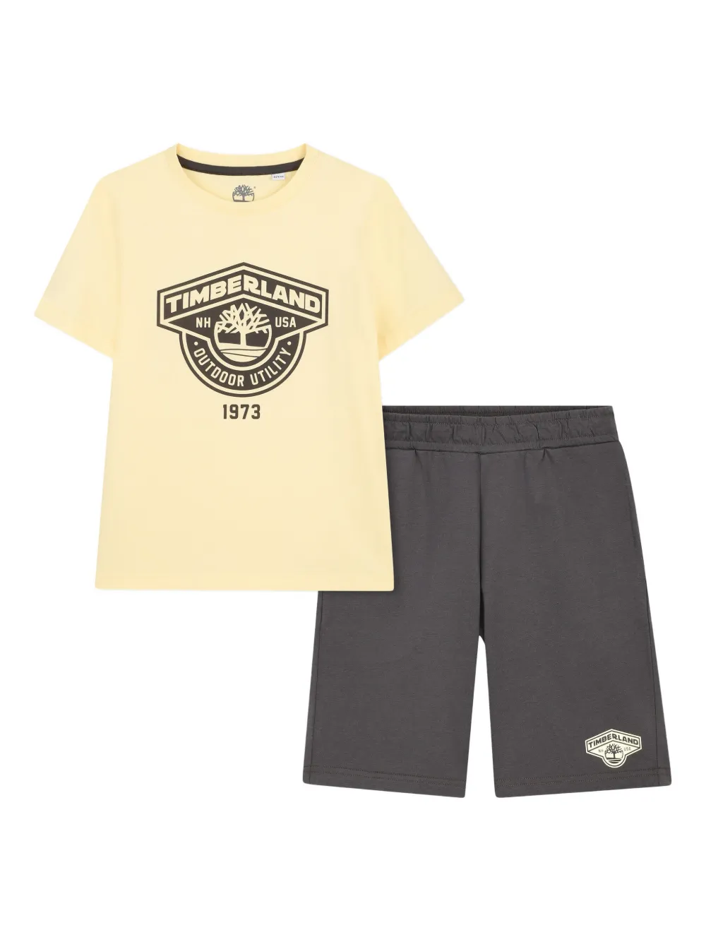 Timberland Kids Set con shorts e logo - Grigio