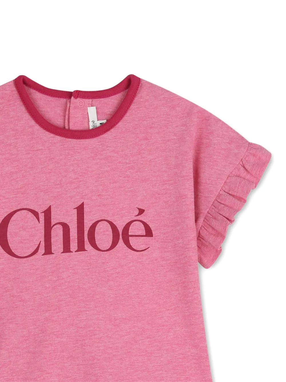 Chloé Kids Jurk met ruches Roze