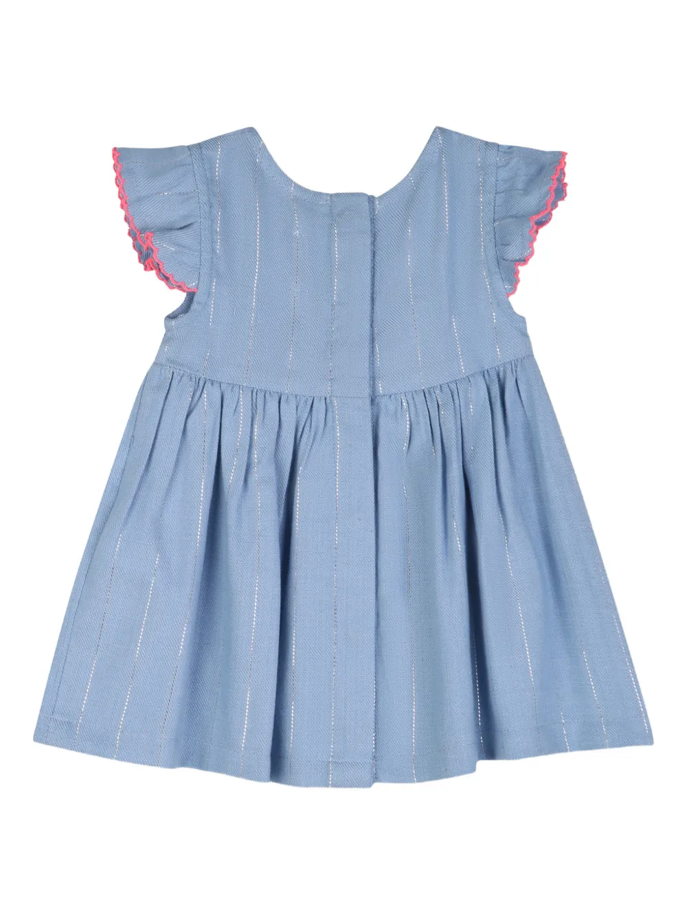  Billieblush Bow Metallic-stripes Dress - Blue 