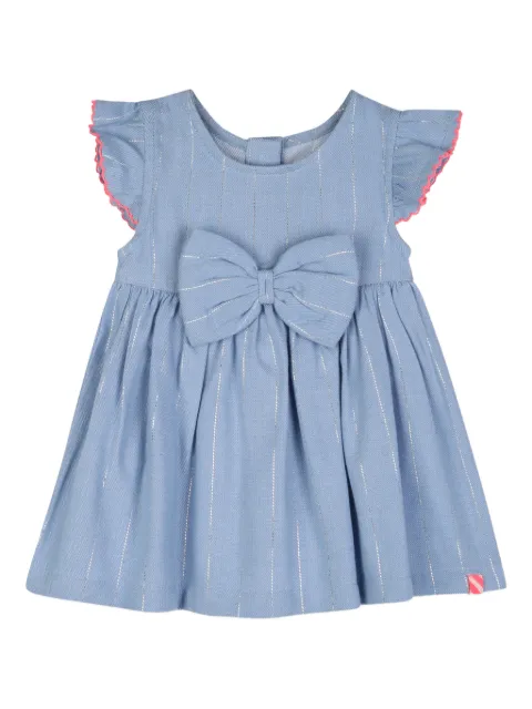 Billieblush bow metallic-stripes dress