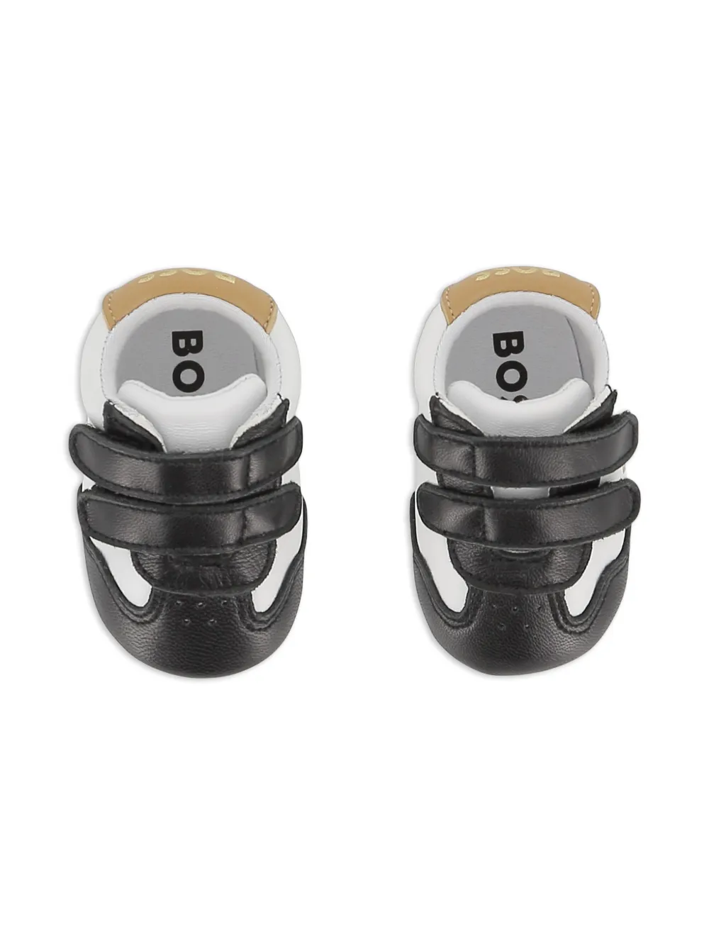 BOSS Kidswear Slippers met vlakken Zwart