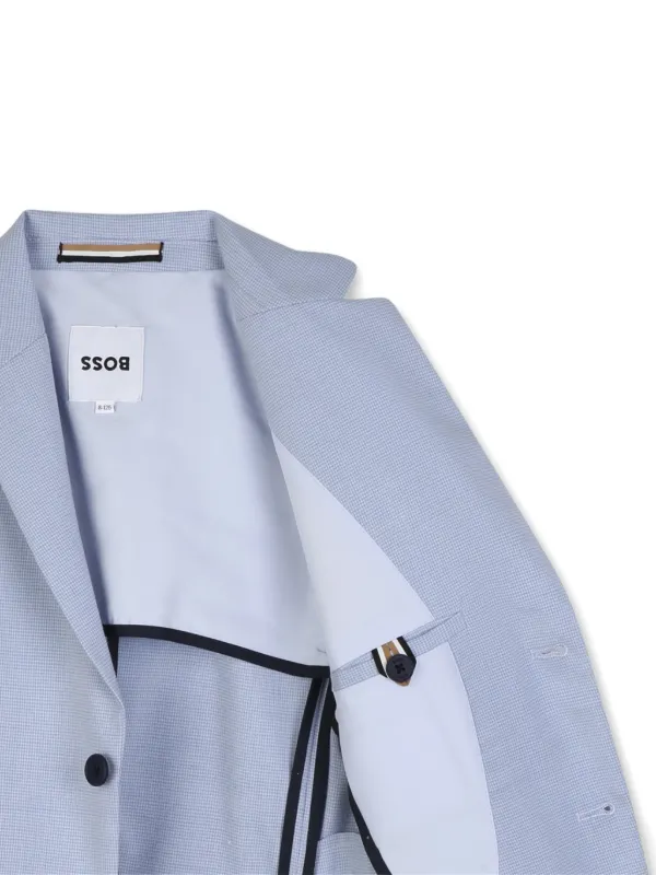 BOSS Kidswear single-breasted Blazer | Blue | FARFETCH CA