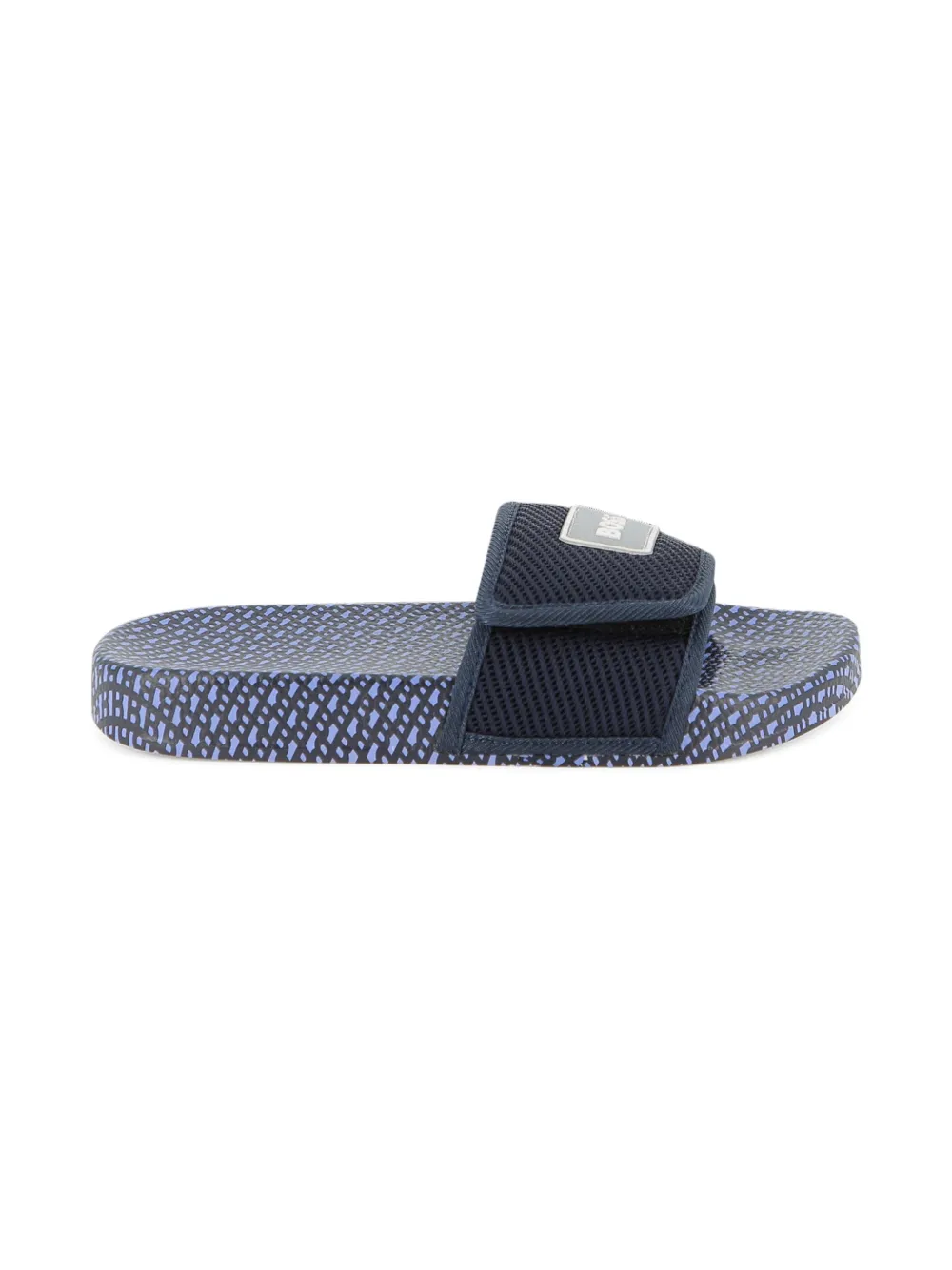BOSS Kidswear Slippers met patroon Blauw