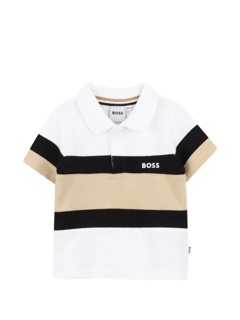 BOSS Kidswear striped polo shirt
