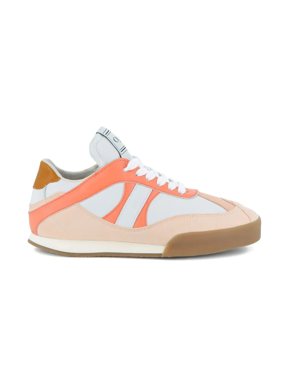 Chloé Kids panelled lace-up sneakers Wit