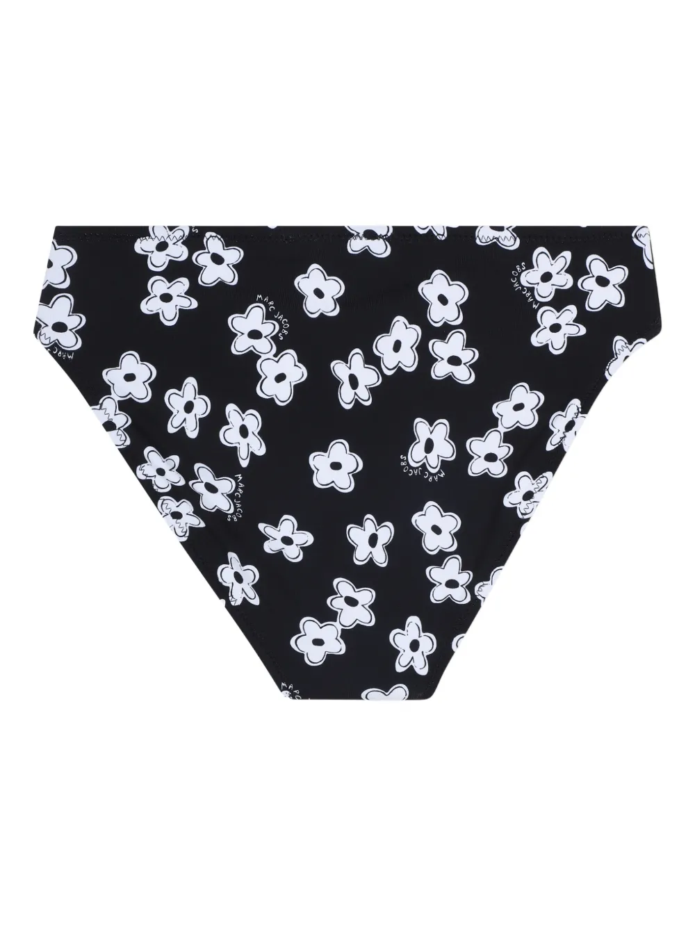 Marc Jacobs Kids Twee asymmetrische bikini's met bloemenprint Zwart