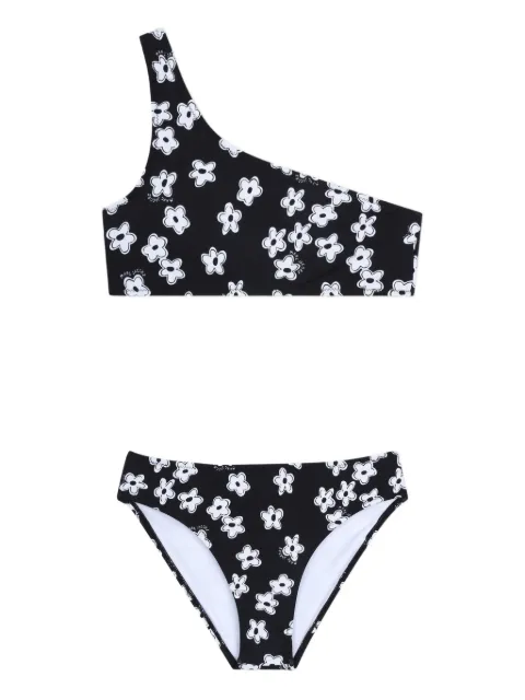 Marc Jacobs Kids floral-print one-shoulder bikini set (set of two)