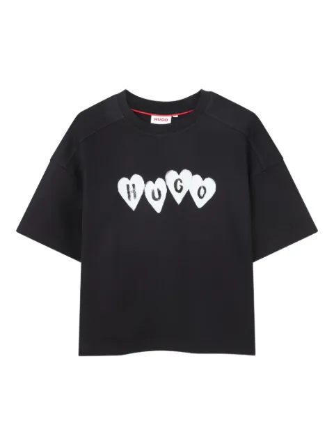 HUGO KIDS playera con corazón estampado