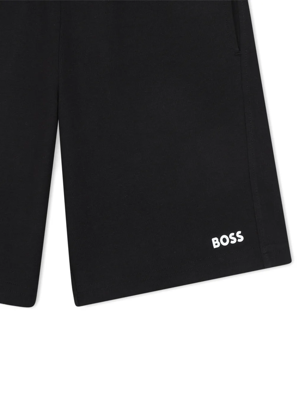  Boss Kidswear Graphic-print Shorts - Black 