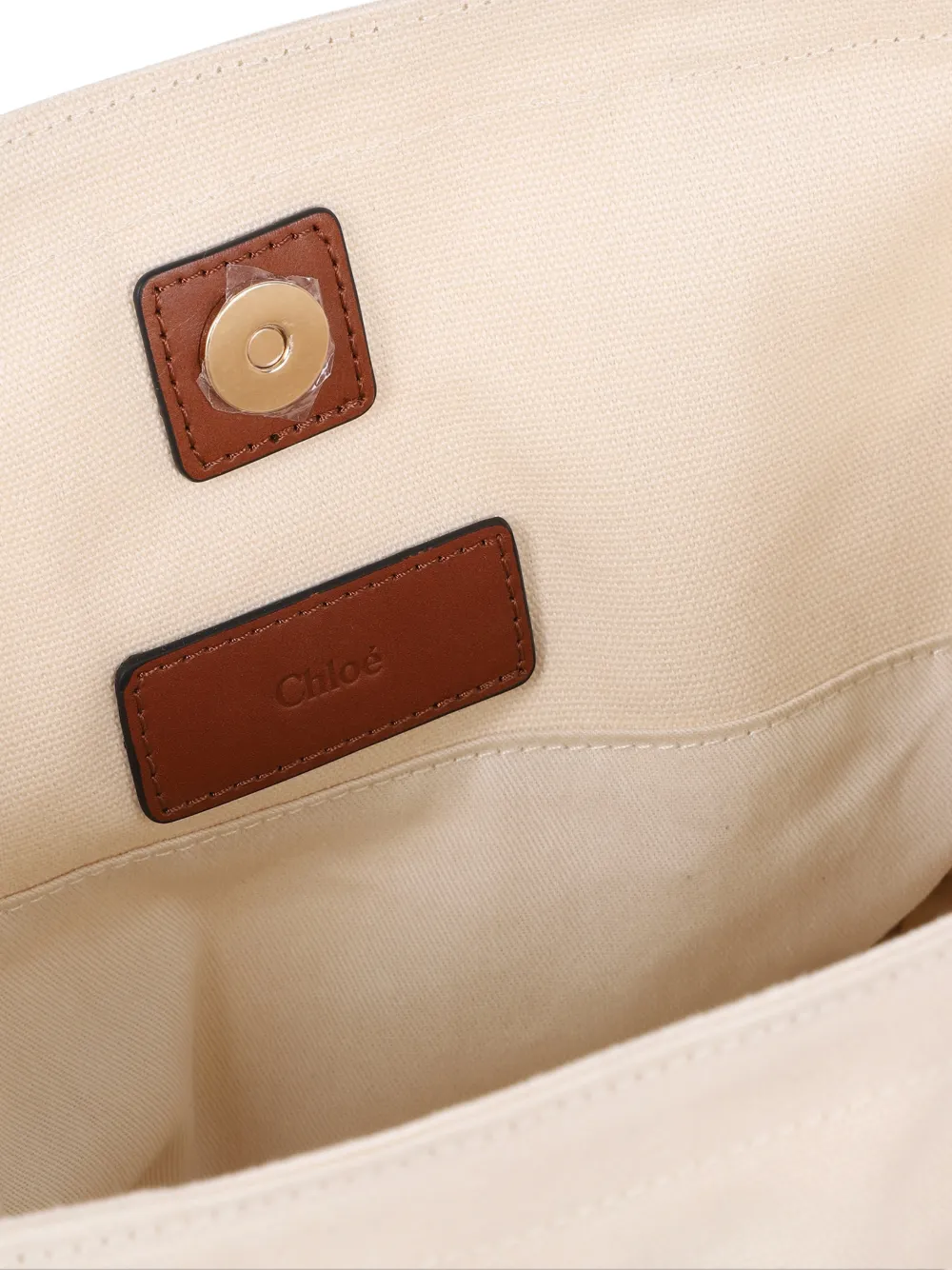 Chloé Kids Shopper met geborduurd logo Beige