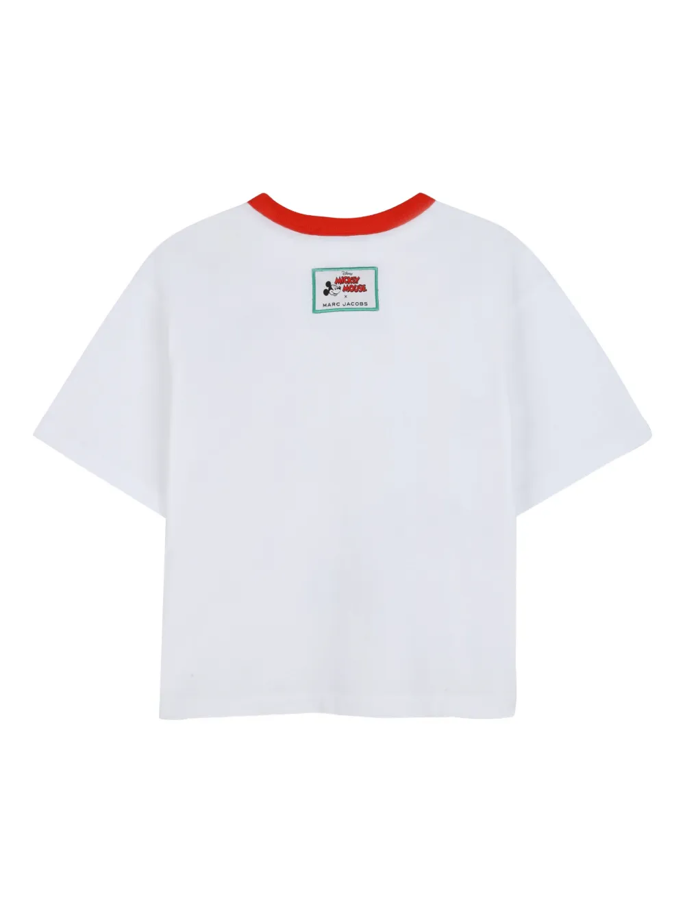Marc Jacobs Kids x Mickey Mouse T-shirt met rode afwerking Wit