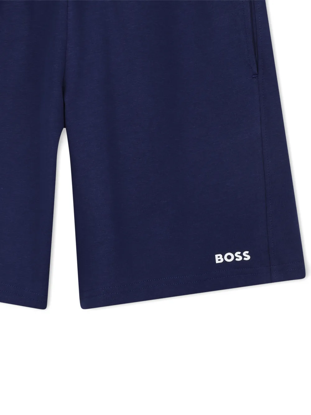 BOSS Kidswear Shorts met logoprint Blauw