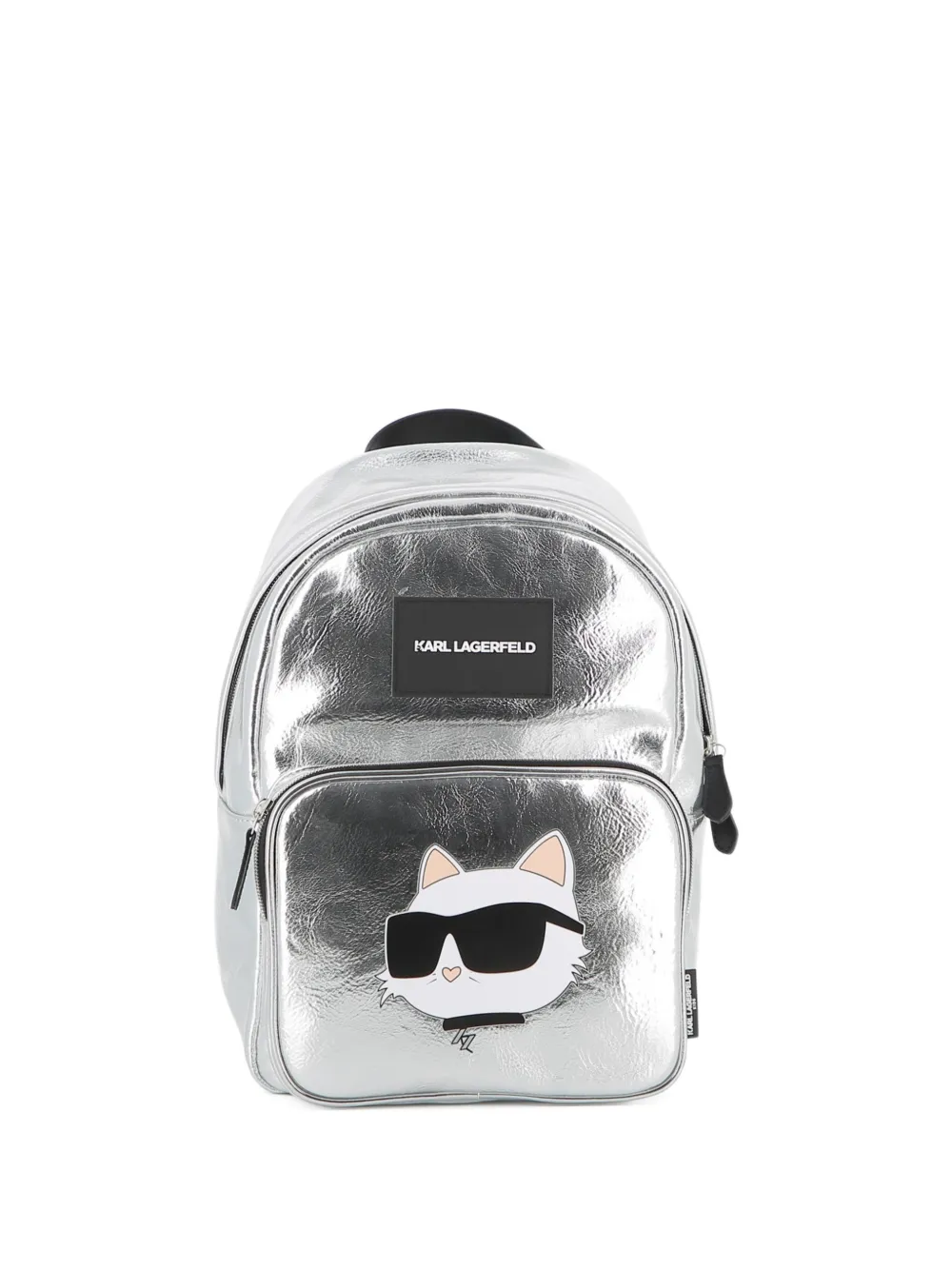 Karl Lagerfeld Kids cartoon graphic backpack - Argento