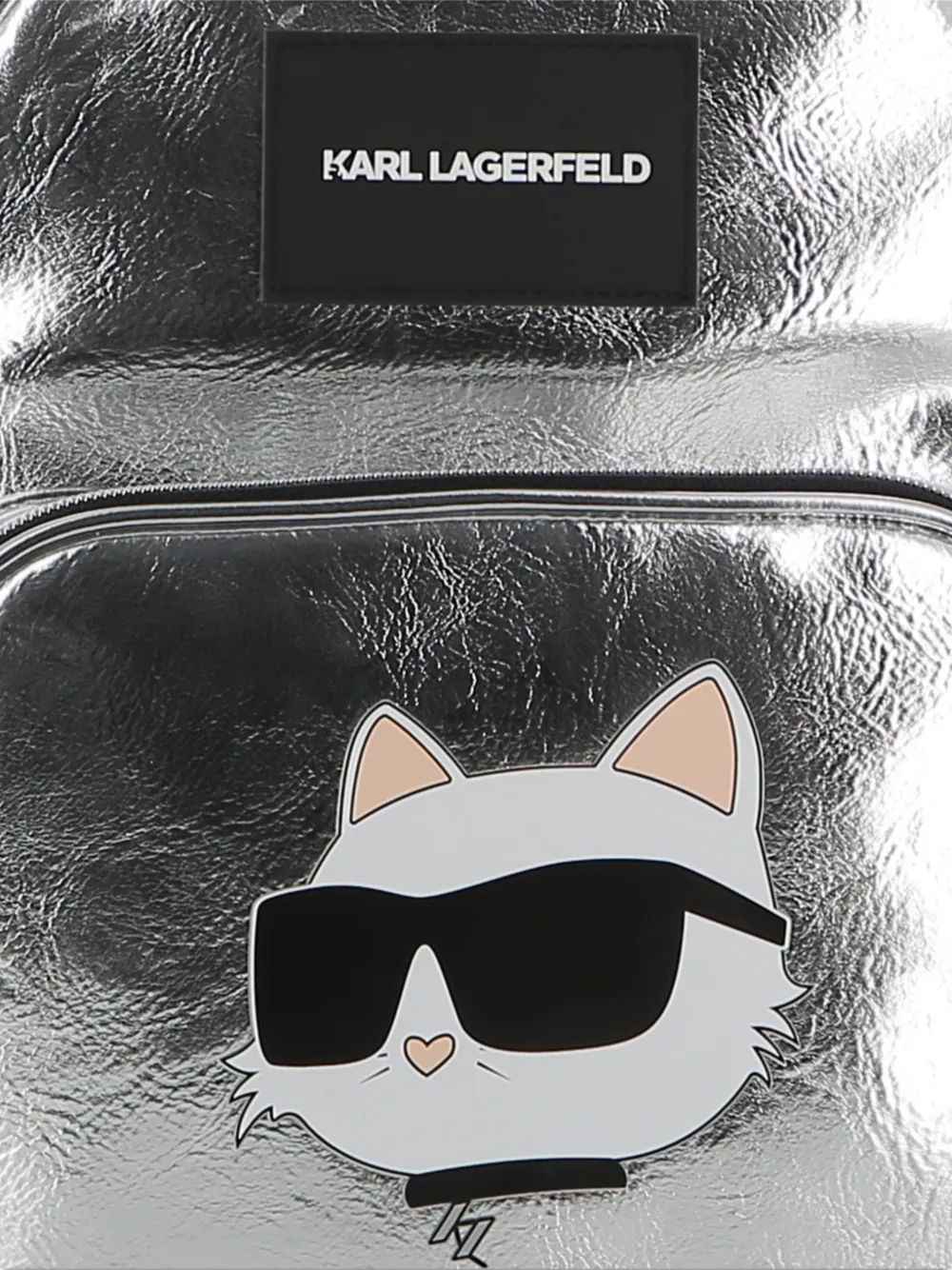 Karl Lagerfeld Kids Rugzak met cartoon print Zilver
