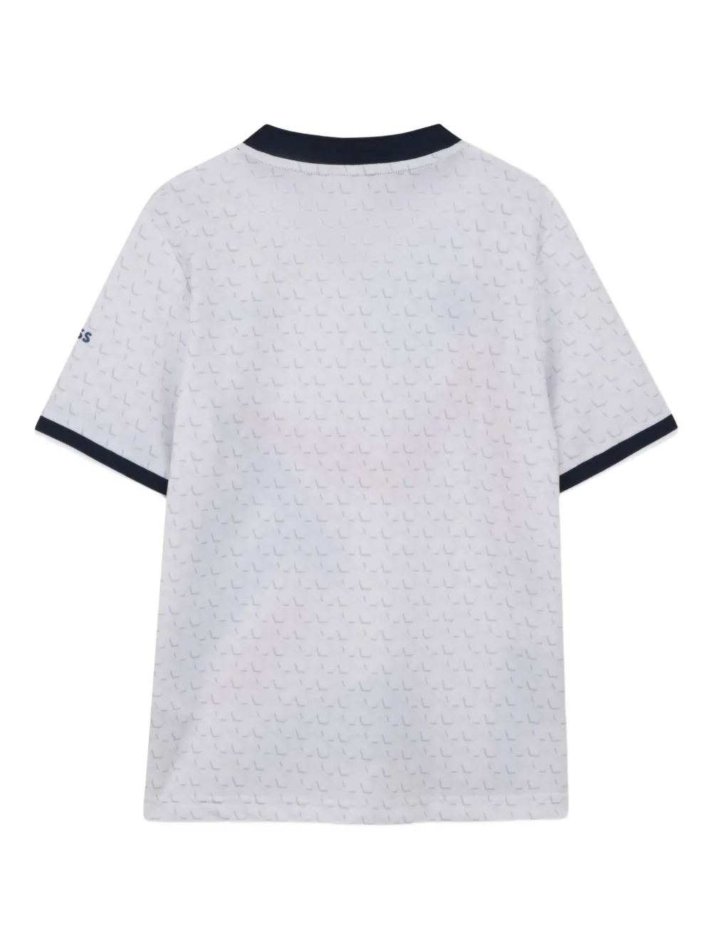 BOSS Kidswear T-shirt met V-hals en grafische print Wit
