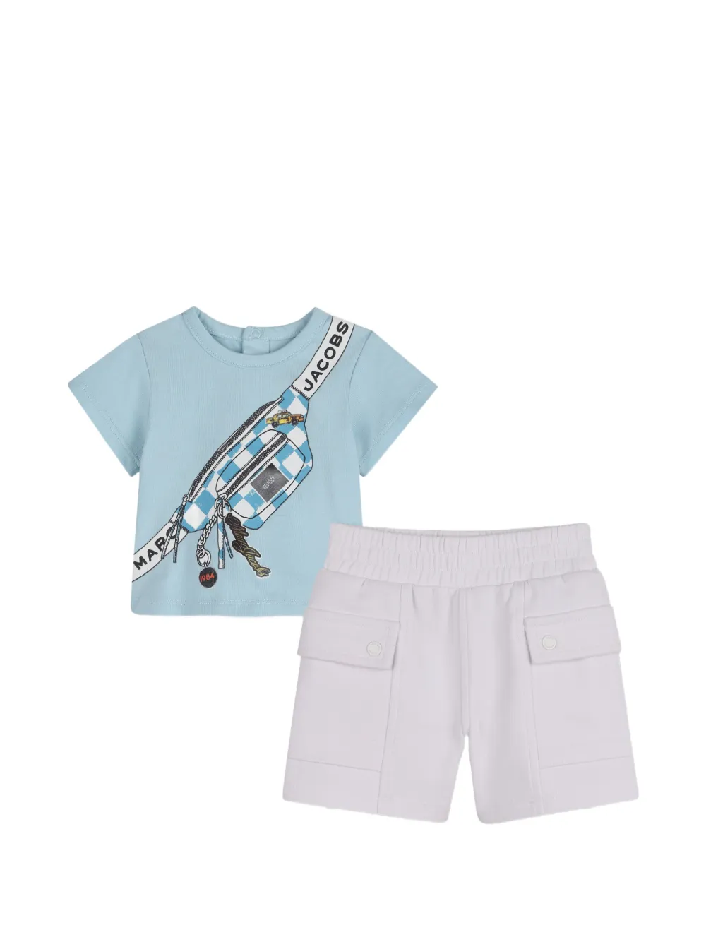 Marc Jacobs Kids Tuta sportiva con stampa grafica - Blu