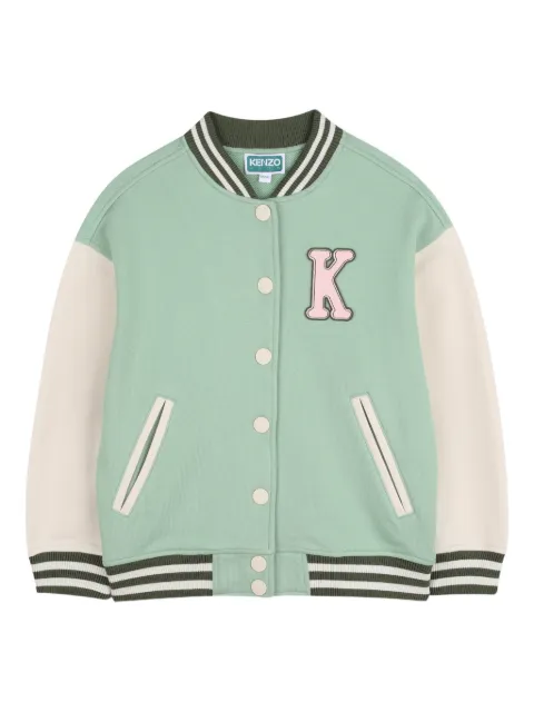 Kenzo Kids appliqué striped bomber jacket