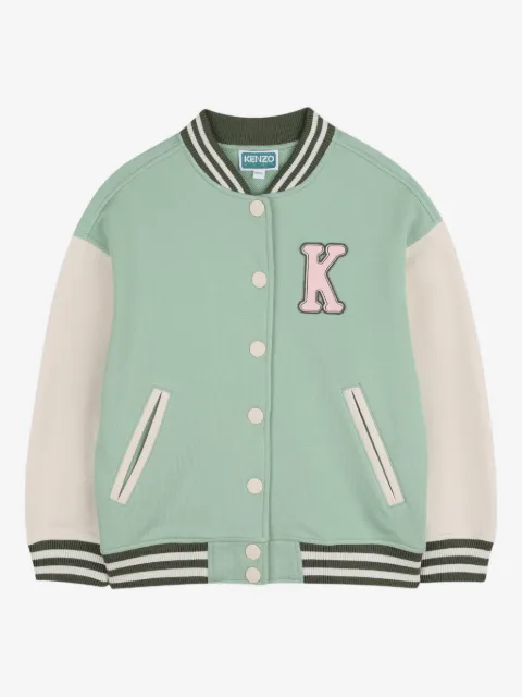 Kenzo Kids appliqué striped bomber jacket